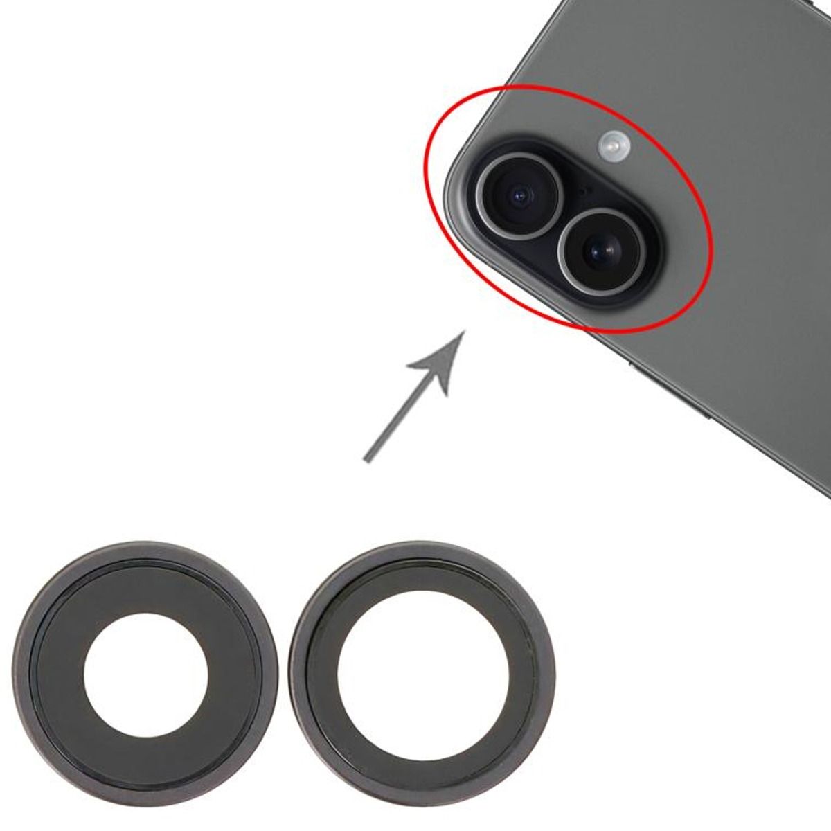 iPhone 17 Back Camera Lens + Bracket Black