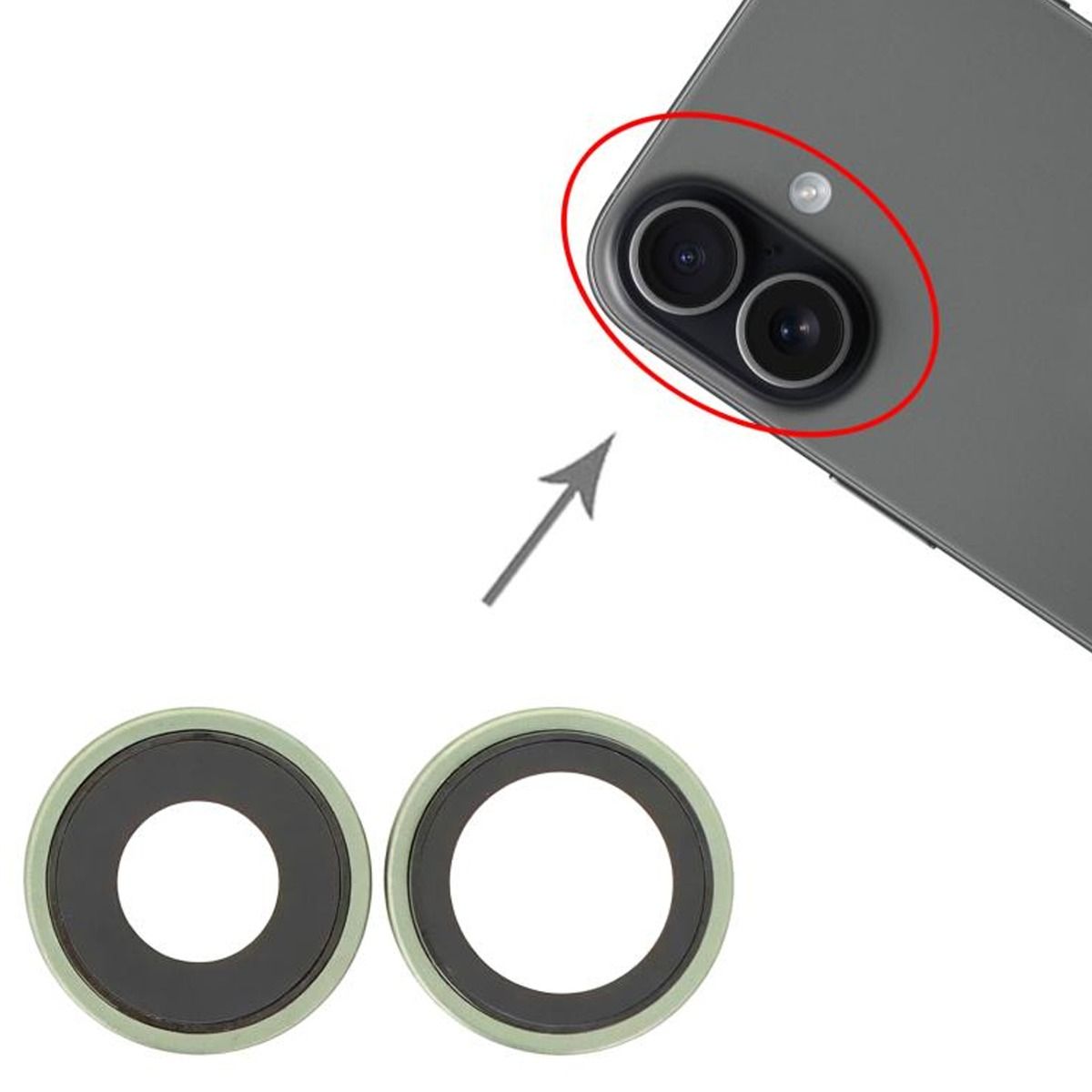 iPhone 17 Back Camera Lens + Bracket Green