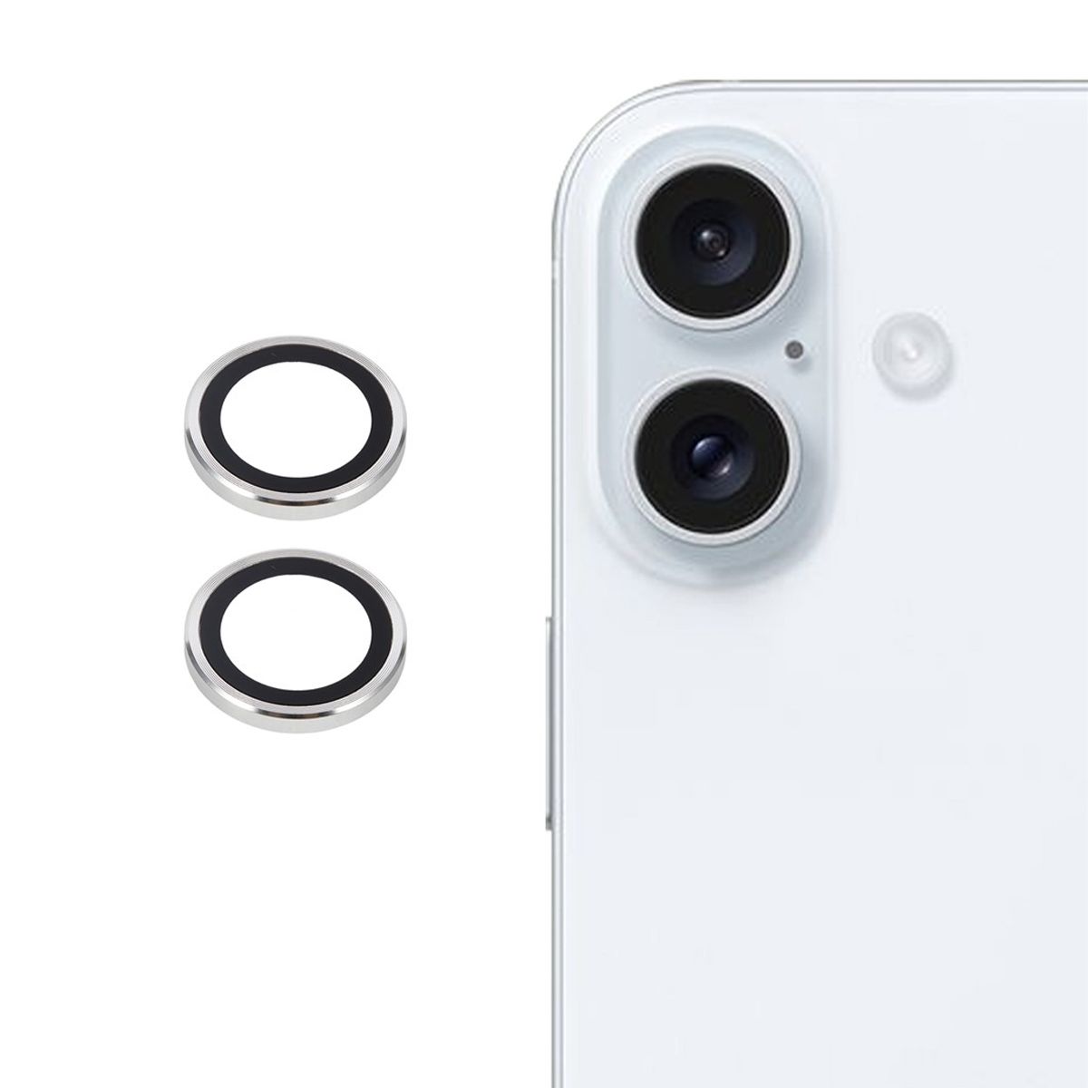 Kameraskydd i härdat glas för iPhone 17 - Silver