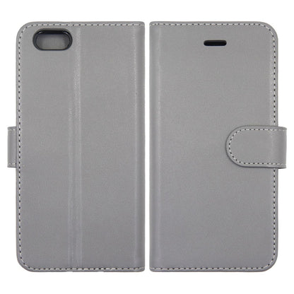 iPhone 6 och iPhone 6S Plånboksfodral Läder med Stativ - Grå