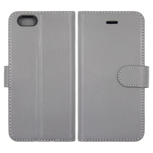 iPhone 6 och iPhone 6S Plånboksfodral Läder med Stativ - Grå