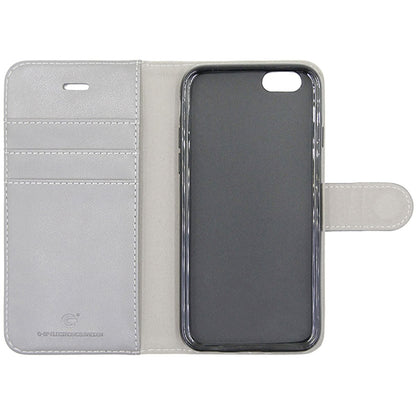 iPhone 6 och iPhone 6S Plånboksfodral Läder med Stativ - Grå