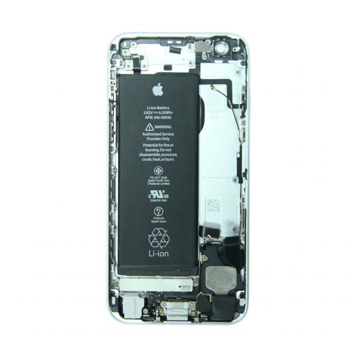 iPhone 6S Baksida med Komplett Ram med Batteri - Silver (Begagnad)