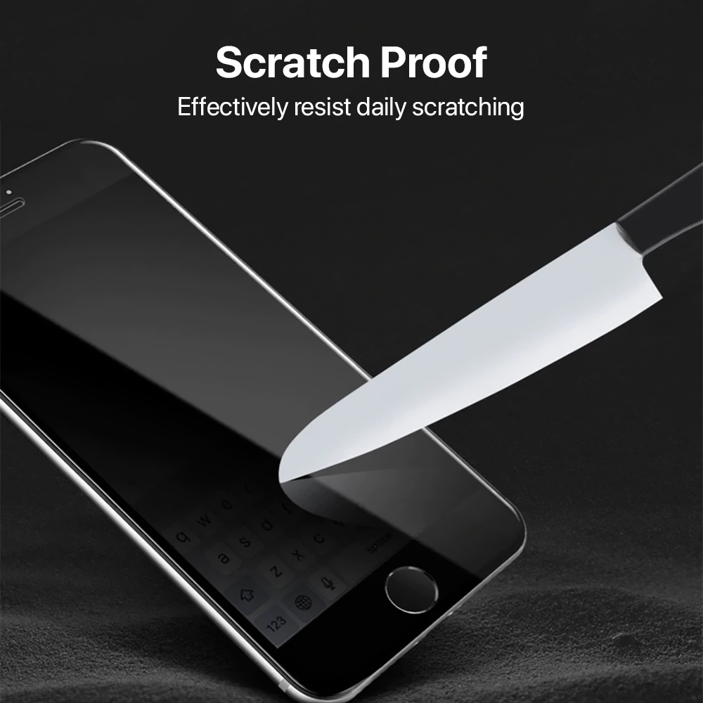 Skärmskydd Privacy iPhone 7/8/SE 2020 - 3D Härdat Glas Svart Bulk