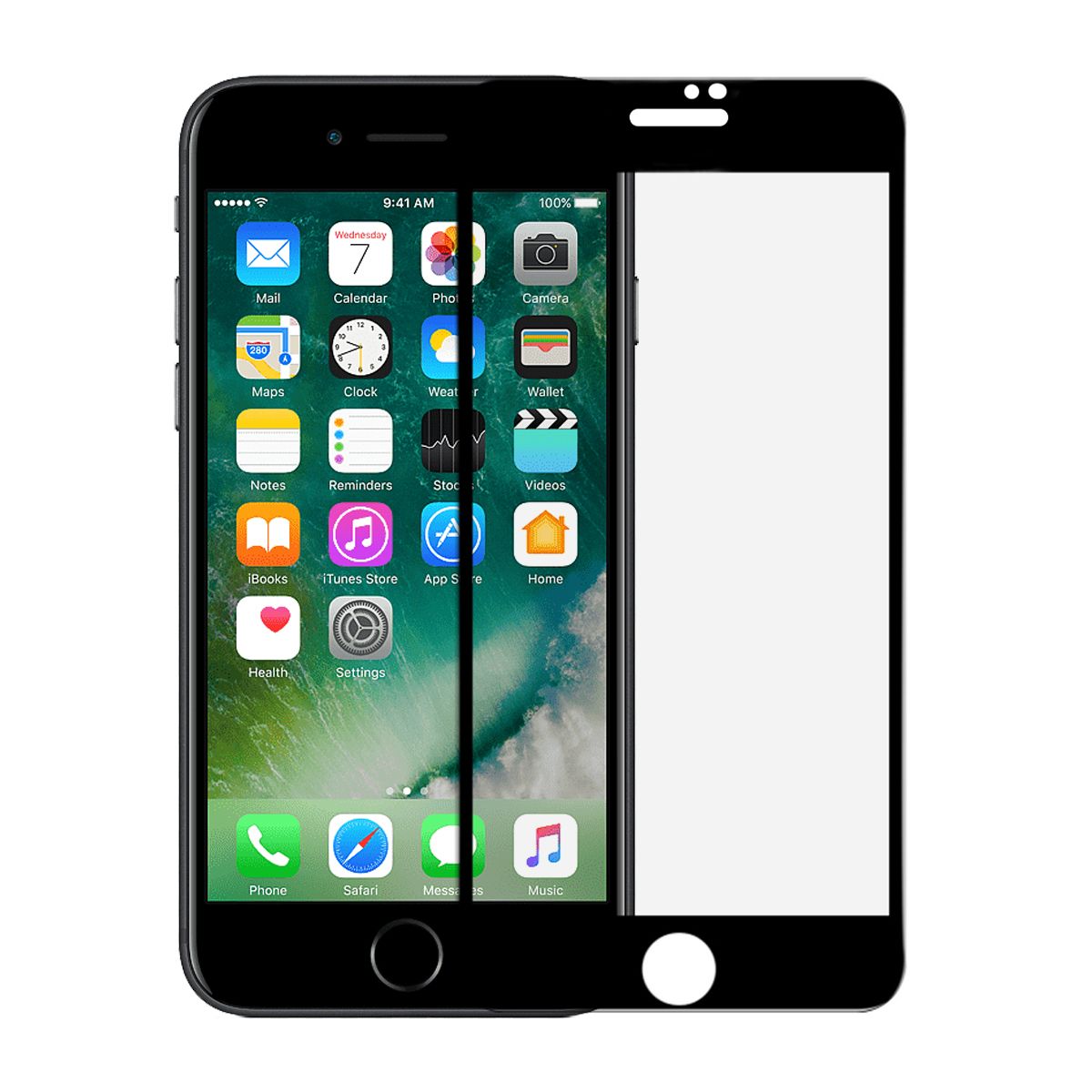 Screen Protector iPhone 7/8 - Tempered Glass White (bulk)