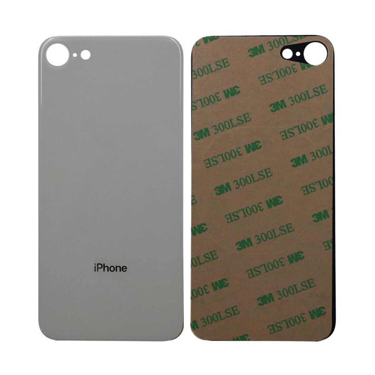 iPhone 8 Back Cover OEM White-Big Camera Hole Size