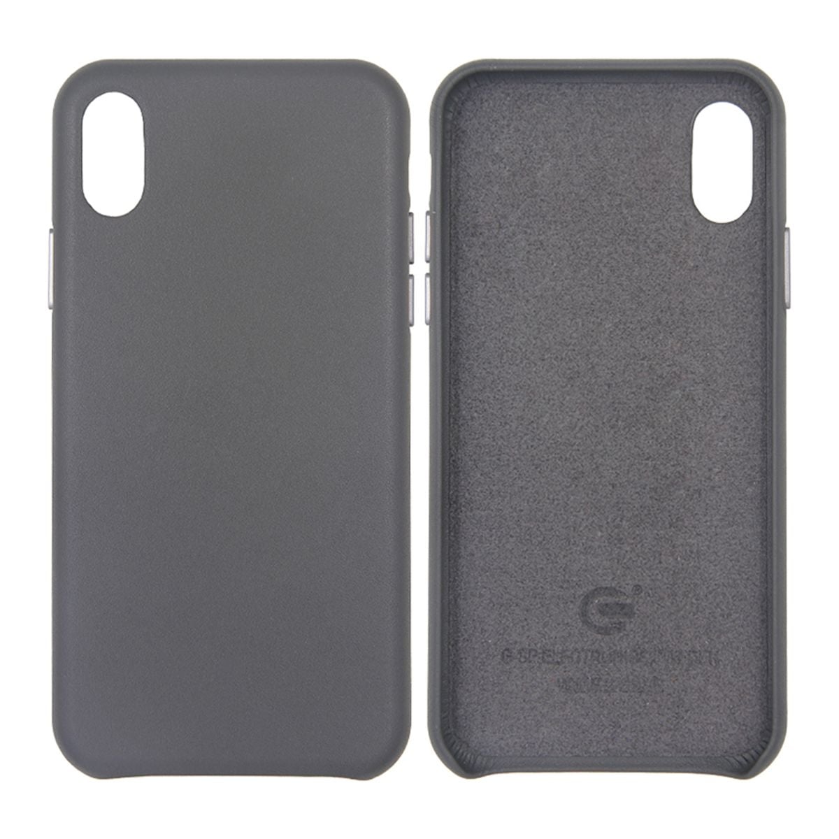iPhone X och iPhone XS Läderfodral - Grå