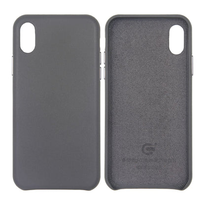 iPhone X och iPhone XS Läderfodral - Grå