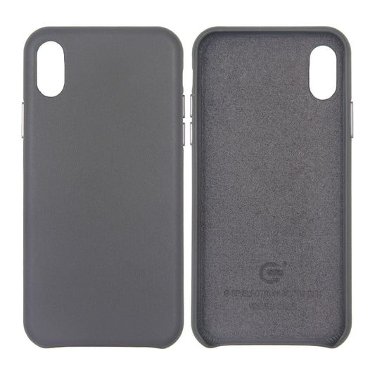 iPhone X och iPhone XS Läderfodral - Grå
