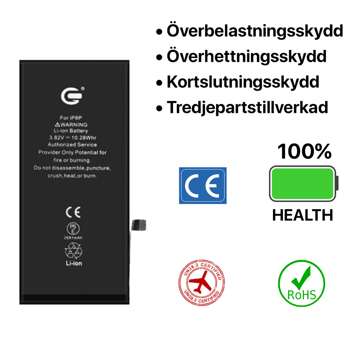 iPhone 8 Plus Batteri Kit