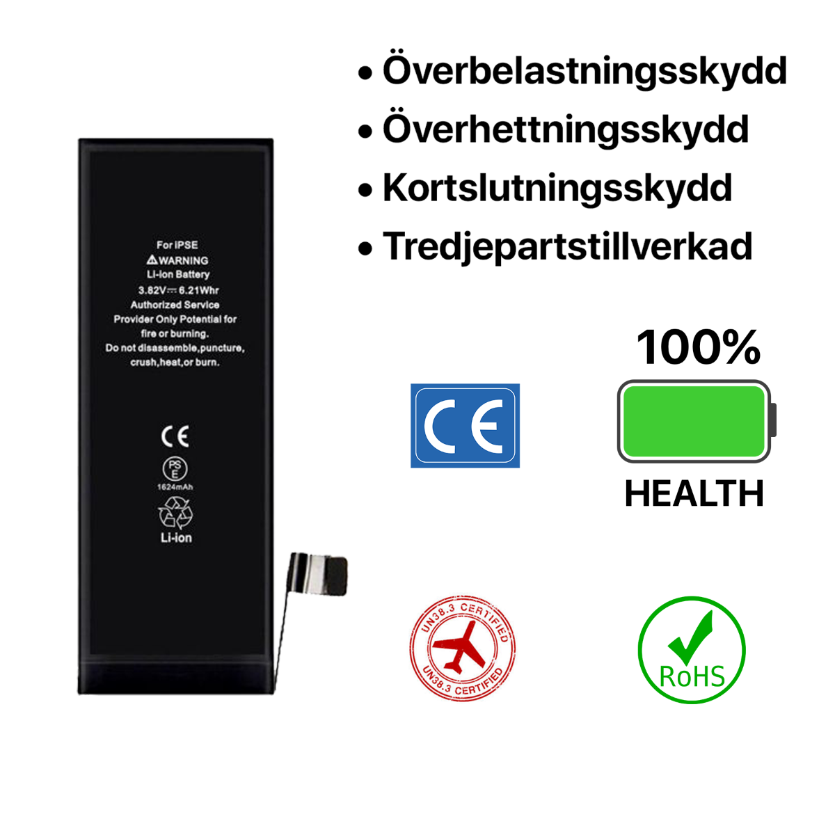 iPhone SE Batteri Hög Kvalité