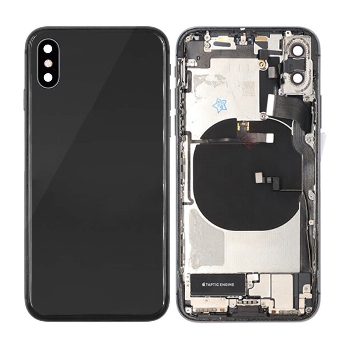 iPhone X Baksida med Komplett Ram - Svart
