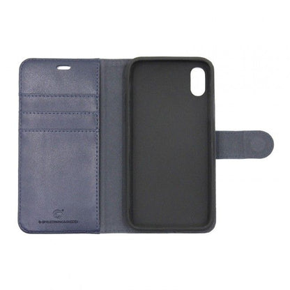 iPhone X/XS Plånboksfodral Magnet Läder med Stativ - Blå