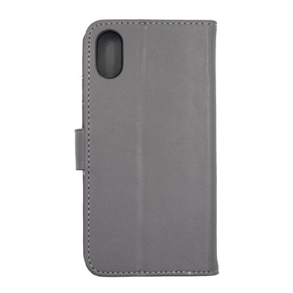 iPhone X/XS Plånboksfodral Magnet Läder med Stativ - Grå