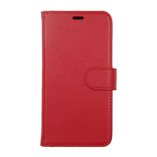 iPhone X/XS Plånboksfodral Läder med Stativ - Röd