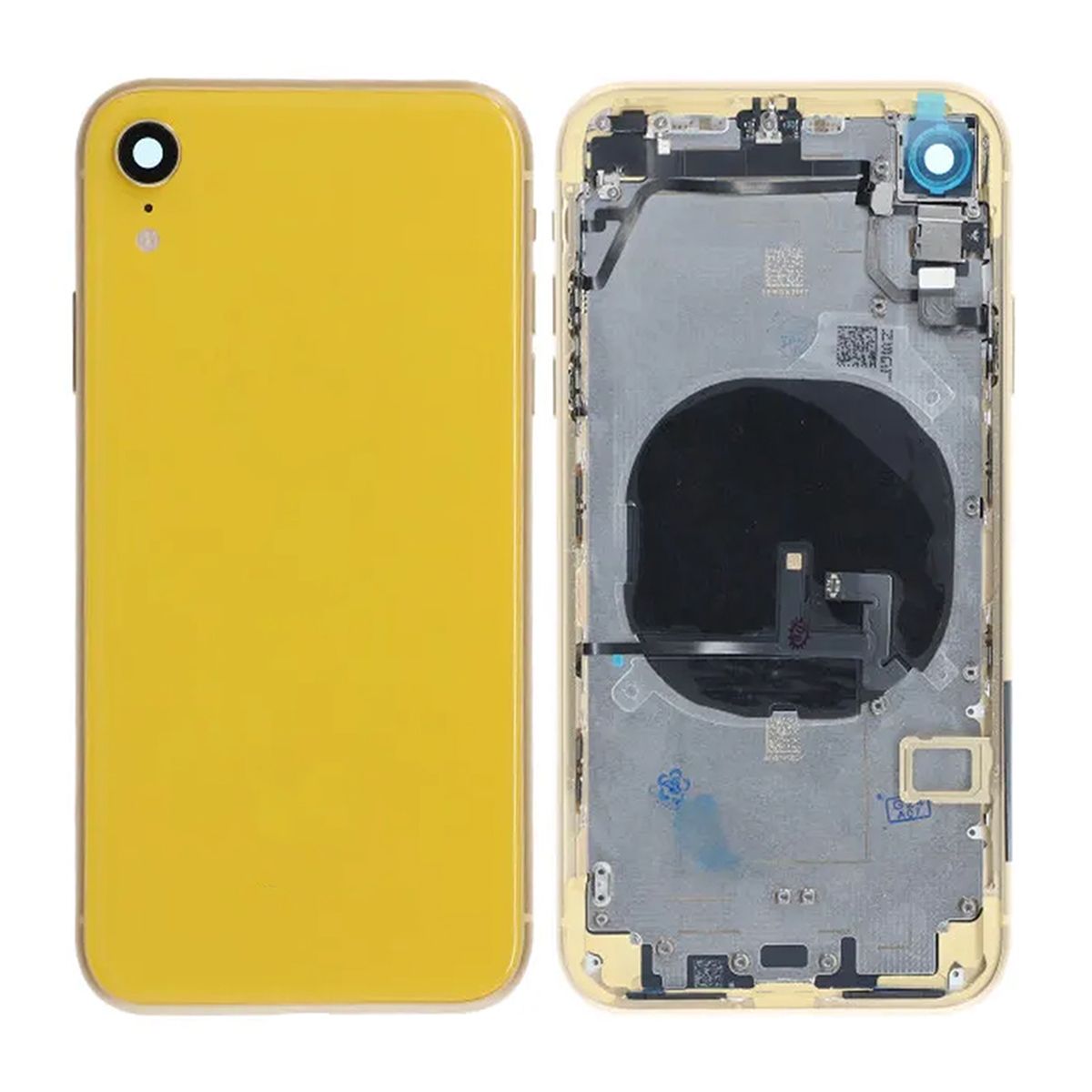 iPhone XR Back Cover Complete OEM Yellow With Small Parts