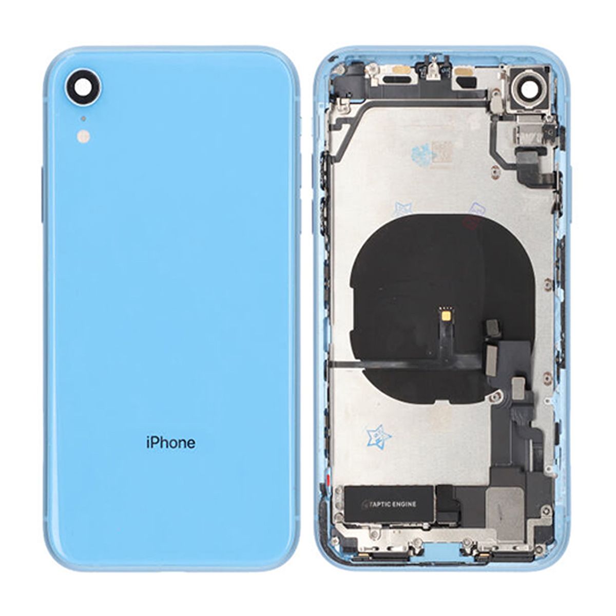 iPhone XR Baksida med Komplett Ram - Blå