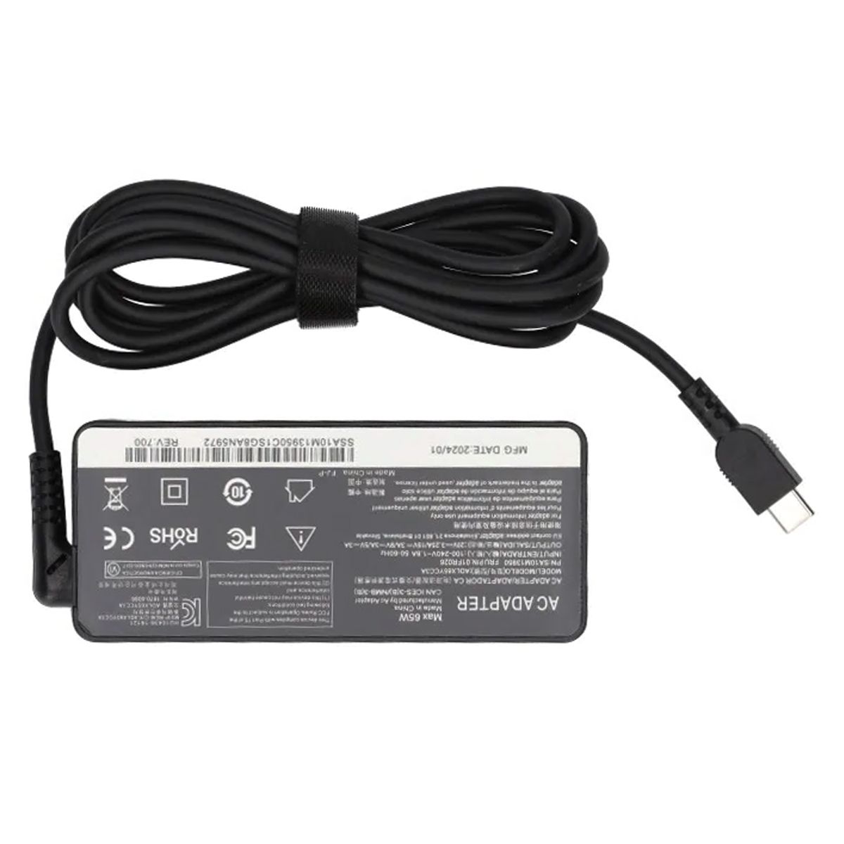 Power Adapter Charger for Lenovo 65W USB-C
