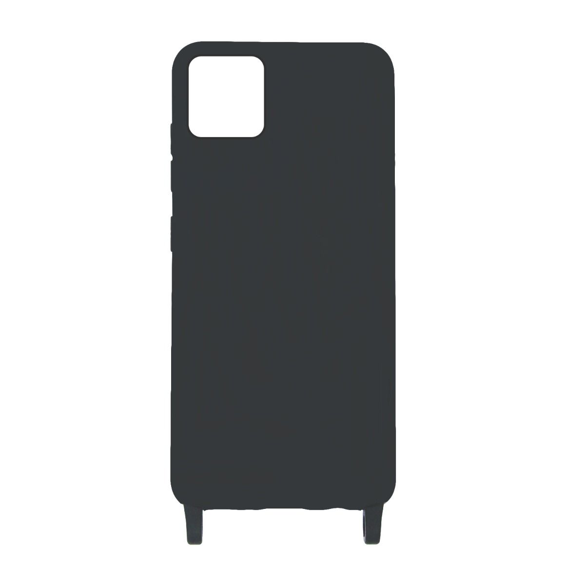 iPhone 11 Pro Max Silikonskal med Rem/Halsband - Svart