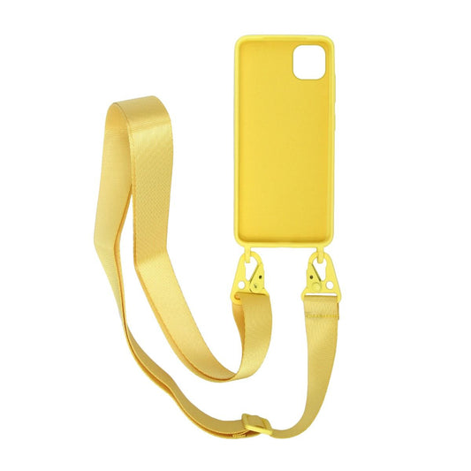 iPhone 11 Pro Max Silikonskal med Rem/Halsband - Gul