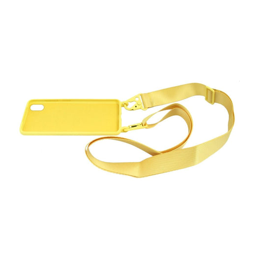iPhone XS Max Silikonskal med Rem/Halsband - Gul image 2