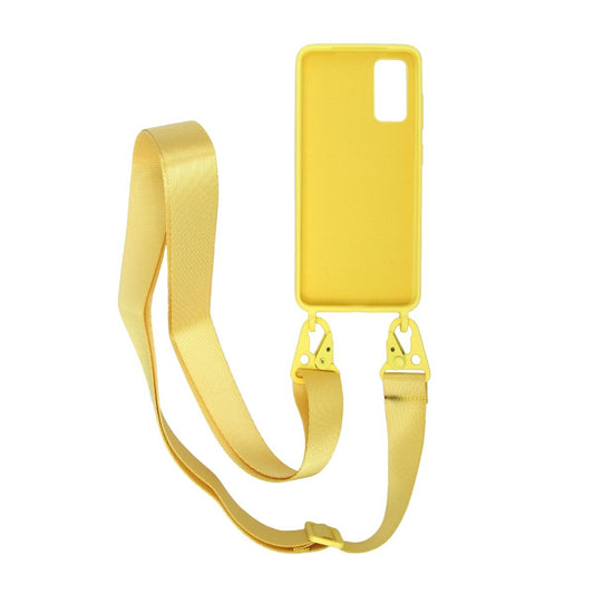 Samsung Galaxy 20 Silikonskal med Rem/Halsband - Gul