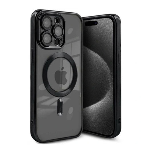 Luxury Phone Case with Magsafe iPhone 15 Pro - Black