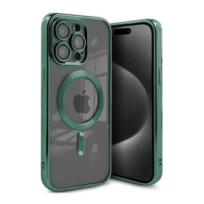 Luxury Phone Case with Magsafe iPhone 15 Pro Max - Military Green