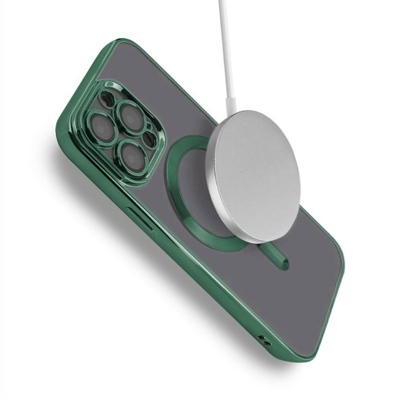 Luxury Phone Case with Magsafe iPhone 15 Pro Max - Military Green