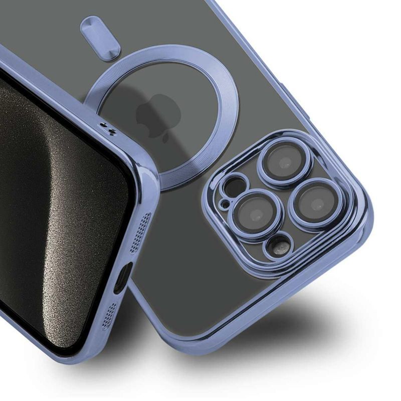 Luxury Mobilskal med Magsafe iPhone 15 Pro Max - Blå