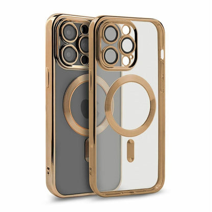Luxury Phone Case with Magsafe iPhone 15 Pro Max - Gold