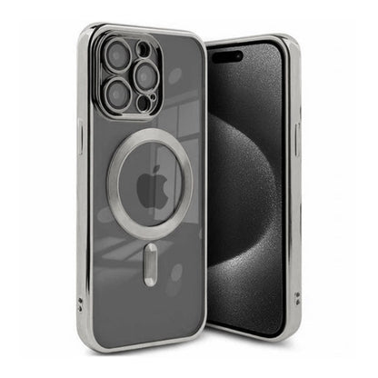 Luxury Mobilskal med Magsafe iPhone 15 Pro Max - Silver