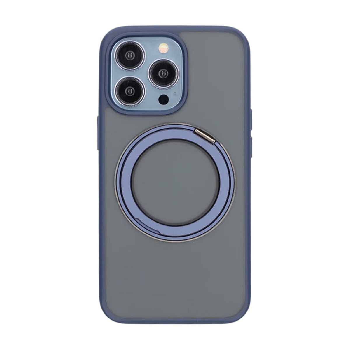 Matte case 360 ​​rotating bracket Mobile Phone Case For iPhone 13 Pro Blue