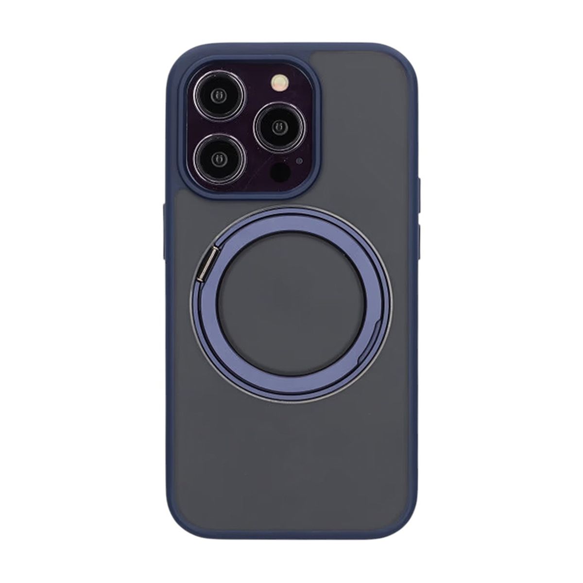 Matte case 360 ​​rotating bracket Mobile Phone Case For iPhone 14 Pro Blue