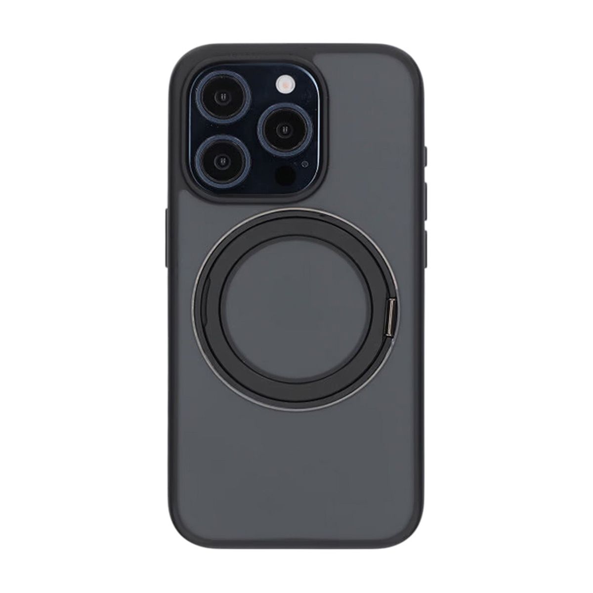Matte case 360 ​​rotating bracket Mobile Phone Case For iPhone 15 Pro Black