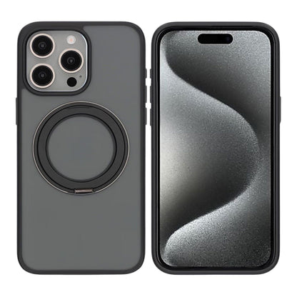 Matte case 360 ​​rotating bracket Mobile Phone Case For iPhone 15 Pro Max Black