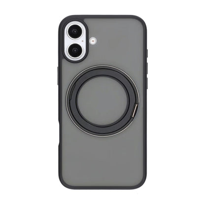 Matte case 360 ​​rotating bracket Mobile Phone Case For iPhone 16 Black