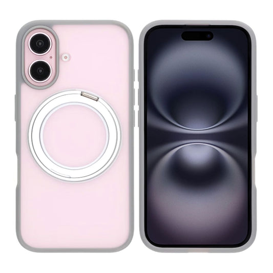 Matte case 360 ​​rotating bracket Mobile Phone Case For iPhone 16 grey