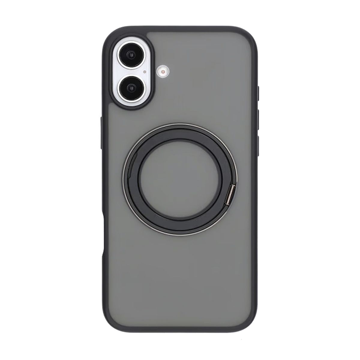 Matte case 360 ​​rotating bracket Mobile Phone Case For iPhone 16 Plus Black