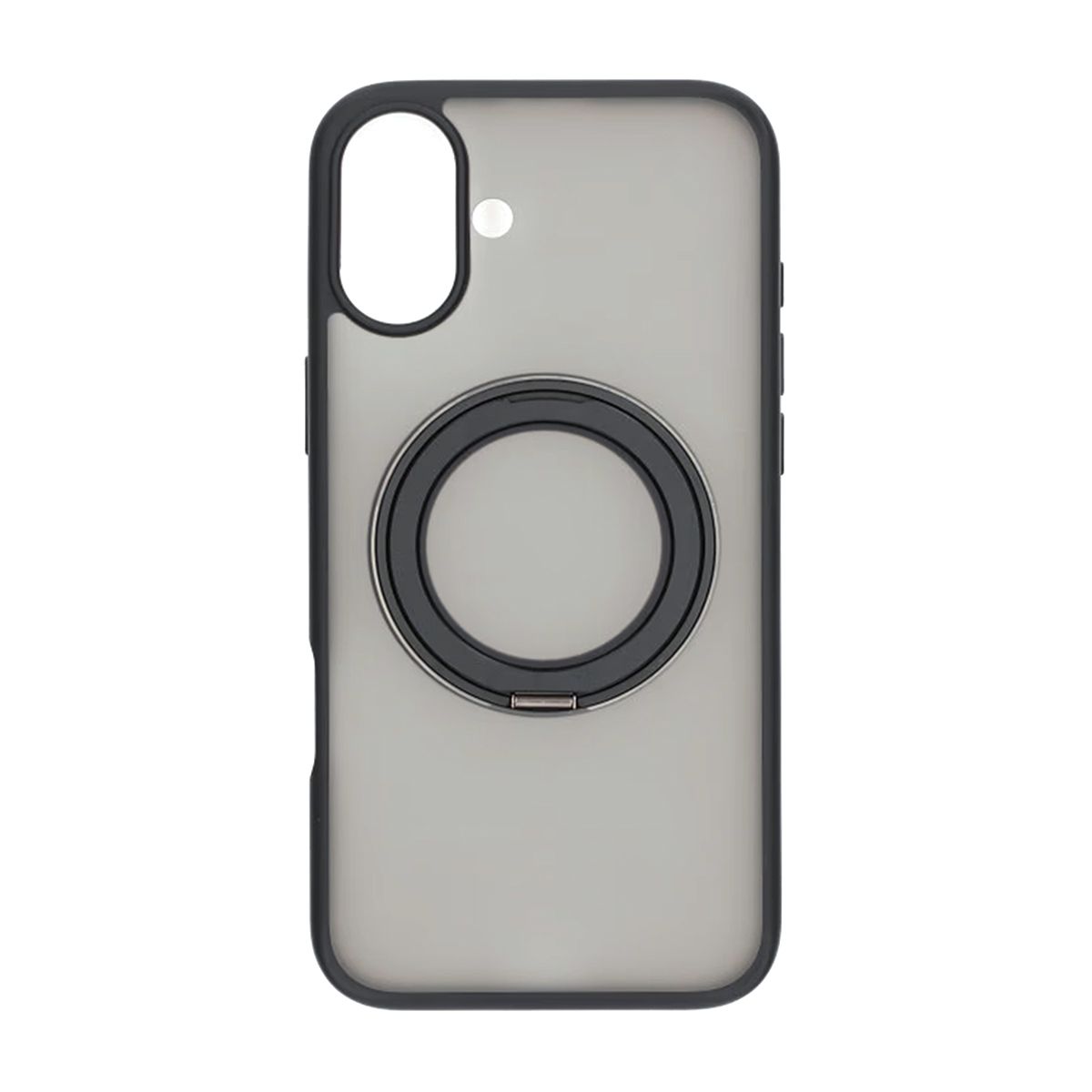 Matte case 360 ​​rotating bracket Mobile Phone Case For iPhone 16 Plus Black