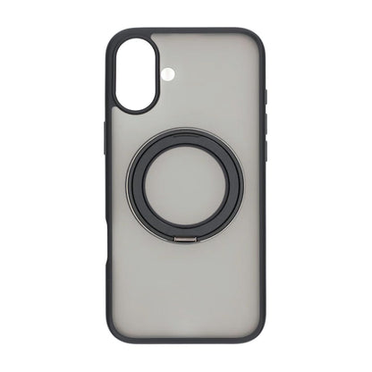 Matte case 360 ​​rotating bracket Mobile Phone Case For iPhone 16 Plus Black