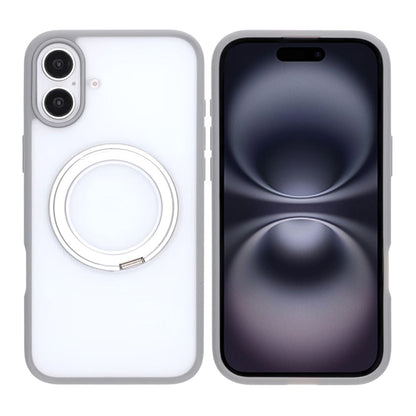 Matte case 360 ​​rotating bracket Mobile Phone Case For iPhone 16 Plus grey