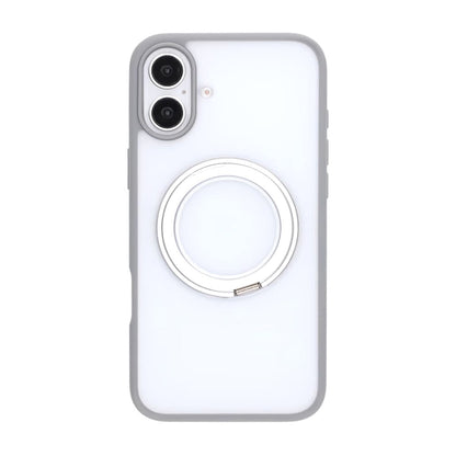 Matte case 360 ​​rotating bracket Mobile Phone Case For iPhone 16 Plus grey