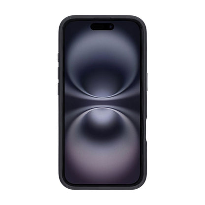 Matte case 360 rotating bracket Mobile Phone Case For iPhone 16 Pro Black
