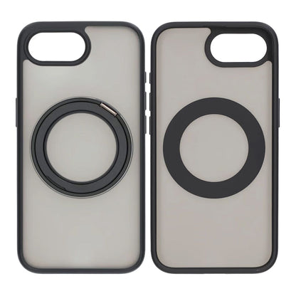 Matte case 360 ​​rotating bracket Mobile Phone Case For iPhone 16E Black