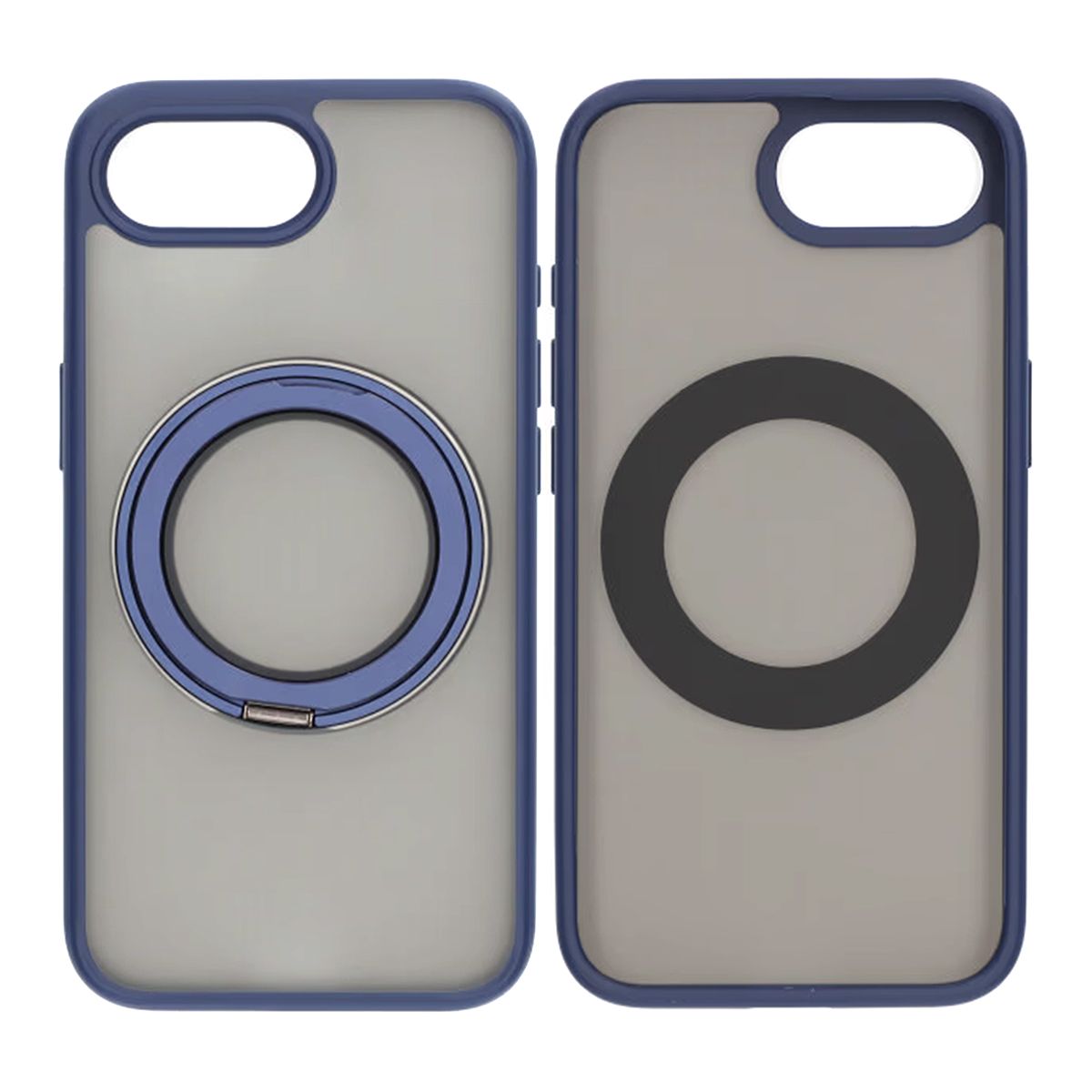 Matte case 360 ​​rotating bracket Mobile Phone Case For iPhone 16E Blue