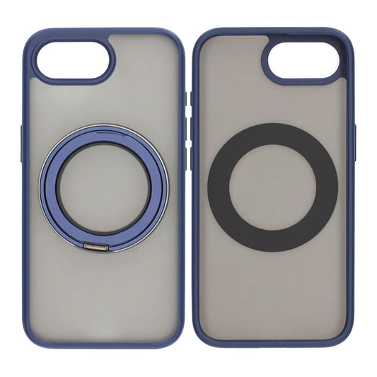 Matte case 360 ​​rotating bracket Mobile Phone Case For iPhone 16E Blue