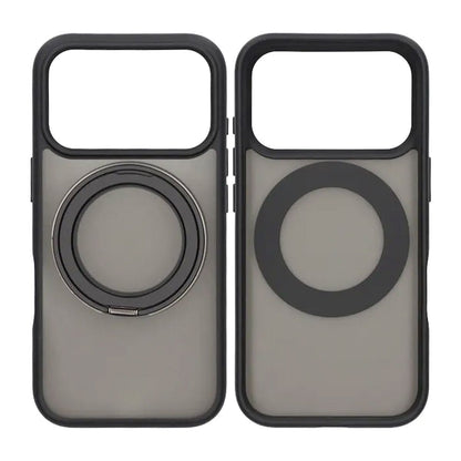 Matte Case 360 rotating bracket Mobile Phone Case For iPhone 17 Pro Black