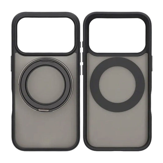Matte Case 360 rotating bracket Mobile Phone Case For iPhone 17 Pro Black