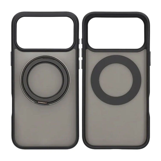 Matte Case 360 rotating bracket Mobile Phone Case For iPhone 17 Pro Max Black